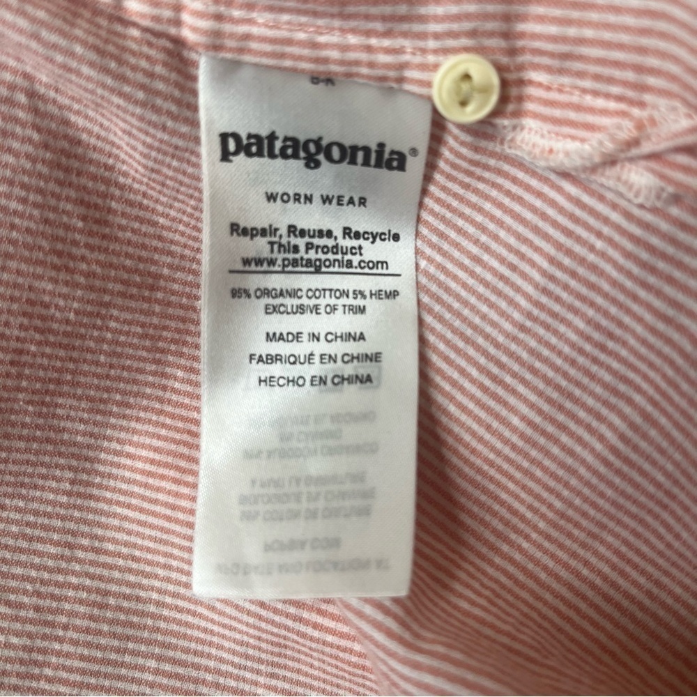 Patagonia Organic Cotton Striped Long Sleeve Shirt Size S - Picture 9 of 11